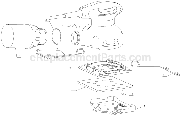 Page A Diagram and Parts List for FS600G Type 1 Black and Decker Sander Polisher